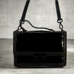 6193 Michael Kors Callie frame out patent leather crossbody